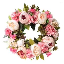 Flores decorativas peônia grinaldas artificiais qualidade perfeita simulação guirlanda para casamento
