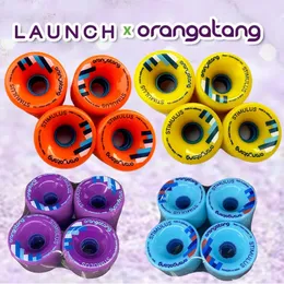 Orangatang 70mm青い品質スケートボードロングボードホイール77A80A86AストリートスタントプロレベルホイールOTダンスロングボードホイール240227