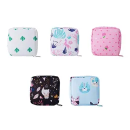 Storage Bags Sanitary Napkin Storage Bag Portable Cosmetic Lipstick Travel Earphone Coin Organizer Pouch Bags Drop Delivery Home Garde Dhfg7
