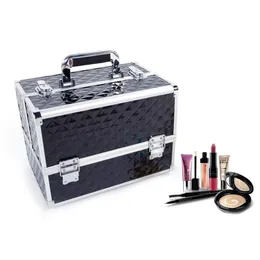 Multi-Layer Professional Portable Aluminium Cosmetic Makeup Case Health BlackHealth BeautyBeauty MakeupCosmetic Bags Cases269x