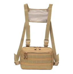 Уличные сумки, нейлоновая тактическая нагрудная сумка, регулируемая сумка на плечо, мужская спортивная охотничья жилетка для кемпинга, поясная сумка 4733724