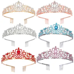 Wedding Bridal Hair Accessories Rhinestone Crystal Bling Tiaras And Wedding Crown With Comb Designer Bride Crown 2439