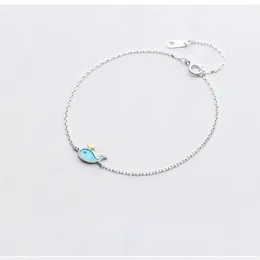 Länkarmband 1pc epoxy accessoarer mode flickor gåva silver armband för kvinnor manschett söt val delfin247c