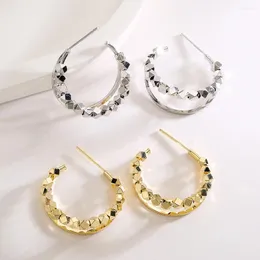 Studörhängen cmoonry europeisk och amerikansk retro metall c-formad halvcirkelform för kvinnor 2024 mode smycken parti tillbehör