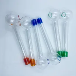 Pipa per bruciatore a olio in vetro Pyrex artigianale, mini pipa per fumatori, pipa per olio in vetro spesso, pipa colorata