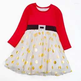 Girl Dresses Girlymax Winter Christmas Baby Girls Tutu Skirt Santa Glitter Dots Solid Color Twirl Dress Knee Length Kids Clothing