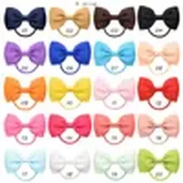 Baby Ponytail Holder Elastic Rubber Band Bow Girls Hair Rope Bows hairbands Children Grosgrain Ribbon Kids Hair Accessorie 20 Colors ZZ