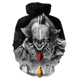 Homens039s Hoodies Moletons Filme Stephen King ItThe Clown Pennywise 3D Impressão Cosplay Traje Homens Mulheres Desenhos Animados Halloween 1952667