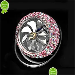 Other Interior Accessories New 1Pcs Car Air Freshener Diamond Crystal Force Vent Per Clip Outlet Conditioning Diffuser Bling Accessori Dh18J