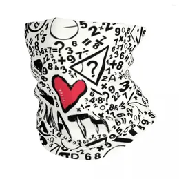 Bandane I Love Math Pattern Bandana Ghetta per il collo per lo sci Ciclismo Uomo Donna Sciarpa avvolgente Geek Insegnante di matematica Passamontagna Scaldino