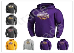 Felpa con cappuccio da uomo LSU Tigers College Football 2019 National s Pullover Salute to Service Sideline Therma Performance6202978