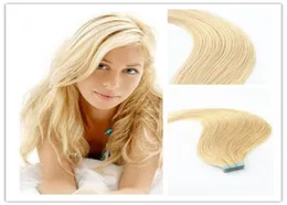 613 Färg Högkvalitet Sömlös Virgin Human Hair Hud Weft Tejp i hårförlängningar Slik Straight Tape On Extension 100G per bit 3653151