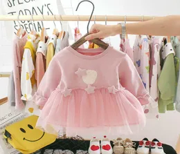 2020 Autumn Newborn Baby Girl Dress for Girl 1 rok Tutu sukienka księżniczka sukienka dla niemowląt sukienki maluchowe Q07161260347