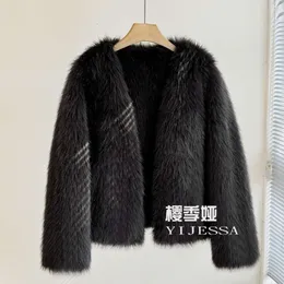 2023 Winter New Haining Double Sided Fur Coat Short Youth Style Fox Hair Imitation Women's Korean Edition Internet Red Slimming 421627