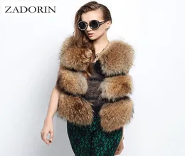 ZADORIN Herbst Winter Mode Frauen Faux Pelz Weste Ärmellose Marderhund Pelz Westen Gilet Manteau Femme Fourrure Weste S2XL6962881