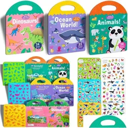 Barnens leksaks klistermärken Kids Toy Stickers Childrens återanvändbara böcker Animal Stationery för roliga reseksaker Tyst upptagna småbarn 230714 Drop DHBK1