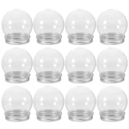 Bottles 12Pcs Light Bulb Shaped Candy Container Multi-functional Christmas DIY Snow Globe Water Fillable Ornaments Empty