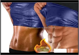 Kvinnliga män termo skjorta svett bastan tank tops kropp shapers midja tränare slant väst fitness formmodeller modellering bälte klspv sdeen7327472