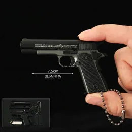 Gun Toys Neues PUBG Jedi 1 3 Mini Colt 1911 Pistolenmodell, abnehmbar, kostenlose Montage, Legierung, Spielzeugpistole, Schlüsselanhänger, Zappelspielzeug für Jungen, Sammlung, Geschenk, T240309