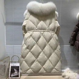 Haining Fur for Winter Nowy młody lis w 2023 roku, płaszcz o długości kolan 115536