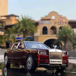 124 RollsRoyce Phantom Модель автомобиля из сплава, литье под давлением, игрушечный транспорт, металлическая модель игрушечного автомобиля, имитация звука, свет, коллекция, подарок для детей 24147313