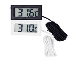 Novo preto branco digital termômetro geladeira zer medidor de temperatura casa testador temperatura da água detector4983407