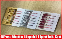 Läppsmakeup läppstift födelsedagsläpp Gloss Holiday Edition Lip Kit Valentine Matte Lipsticks 6 Colors Set Lipgloss Kit Cosmetics4750872