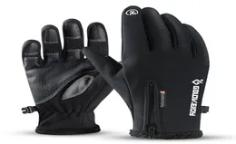 Nuovo guanto a dito pieno con cerniera invernale ciclismo sci unisex antivento touch screen peluche moto ciclismo equitazione guanti tattici3894301