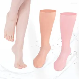 Calzini da donna 1 paio Cura dei piedi Gel di silicone idratante Protezioni per la pelle del piede Anti cracking Spa Uso domestico