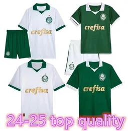 24 25 Palmeiras Dudu Soccer Jerseys 2024 홈 그린 브레노 로프 Rony G.Gomez 셔츠 멀리 D.Barbosa Lucas Lima G. Menino Mina G. Veron Kids Kit Football Uniforms689