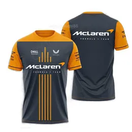 Erkek Tişörtleri Camiseta Con Estampado 3d De McLaren F1 Para Hombre y Mujer Camiseta Deportiva de Manga Corta Con Cuello Redondo 2024