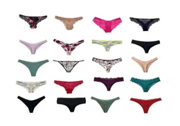 61020pcs Women Thongs Zestaw seksownej pakietu bielizny majtki Intymowane sznurki Śmieszne majtki w luzem Kobiety Gstrings stringi AA58762845133133