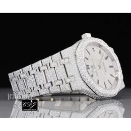 Vvs moissanite elmas özel buzlu izle lüks büstü aşağı elmas izle erkekler için hip hop watch mücevher mossanit watch 531