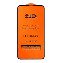 Vidro temperado de cobertura completa 21D para iPhone 12 pro max 11 XR XS MAX Samsung A12 A32 5G A52 A72 A51 A41 A10S A20S A20 tela cheia P2524663