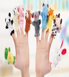 10sets 100PCS finger spielzeug Nette Cartoon Biologische Tier Finger Puppe Plüsch Spielzeug Kind Baby Bevorzugung Puppen Jungen Mädchen finger Puppets2085507