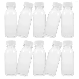 Vattenflaskor 10 st barnflaska Milk Juice Container Transparent Sub Mini Plastic Travel