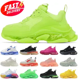 Designer Triple S Clear Bubble Intersuola Uomo Donna Scarpe casual Nero Bianco Verde Rosso Arcobaleno Assorbimento degli urti Antiscivolo Sport all'aria aperta Scarpe da basket da uomo