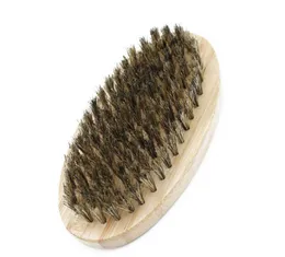 イノシシの髪のひげ口ひげブラシ男性のための自然なイノシシ毛の竹ブラシスタイリング成長メンテナンスに最適です1978715