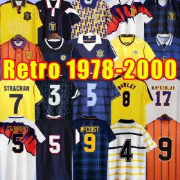 Escócia Retro Futebol Jerseys Copa do Mundo Azul Kits Clássico Vintage Escócia Retro Camisa de Futebol Tops HENDRY LAMBERT Equipamento Home 88 89 91 93 94 96 98 00 1978 1986 1988