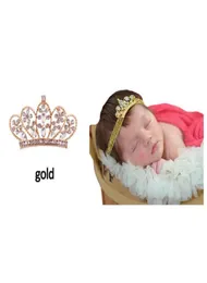 Piękna księżniczka Tiara Opaska Royal Baby Pearl Crown Baby Baby Held Rhinestone Children Akcesoria Crystal Crown Hair Band 1712393