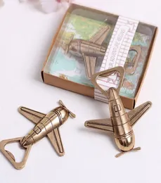 50PCLOlot Antique Air Air Airplane Kształt Wino Piwo Bottle Bottle Opener Metal Openace na prezent na przyjęcie weselny Favors T2003231260780