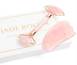 Jade Roller for Face 2 in 1 Jade Roller Massager بما في ذلك Rose Quartz و Gua Sha Draging Tooljade Hace Aging Face23773138