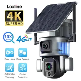Solar Security Outdoor 4G Camera Dual Lens 10X Optical Zoom Auto Tracking Wifi Professional