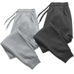 Män kvinnor långa byxor höst och vinter herr casual fleece sweatpants mjuk sport jogging s4xl 240309