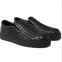 Topp lyx Veneta intrecciato slip-on sneakers skor vävda läder män tränare komfort tränare grossist skor eu38-46