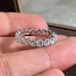 Choucong Brand New Classica Cuore Gioielli Reale 925 Sterling Silver Pera Taglio Bianco Topazio CZ Diamante Del Partito Pietre Preziose Donne Matrimonio 287V