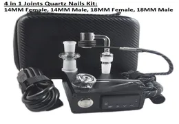 Quartz e dab nail box kit 선택적 14 18 mm 암컷 남성 쿼츠 네일 전기 손톱 손톱 완전한 키트 온도 컨트롤러 dabbe627680