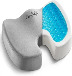 Office Chair Car Gel Enhanced Seat Cushion NonSlip Orthopedic Gel Memory Foam Coccyx Cushion for Tailbone Sciatica Back Pai7347088