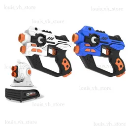 Gun Toys Electric Laser Tag Infrared Projector Toy Gun Weapon Explosive Machine Pistol Laser Battle Kit Interactive Game T240309