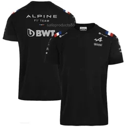 Мужские футболки 2024 F1 Formula-One Alpine Teams Новый вентилятор с коротким рукавом с коротким рукава